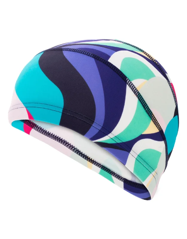 Adult Fabric Swim Cap - Multi-Colour Earthy Men's Sustainable 