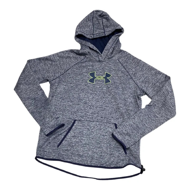 Athletic Sweatshirt Hoodie By Under Armour In Navy, Size: M Elegant Men's Formal 