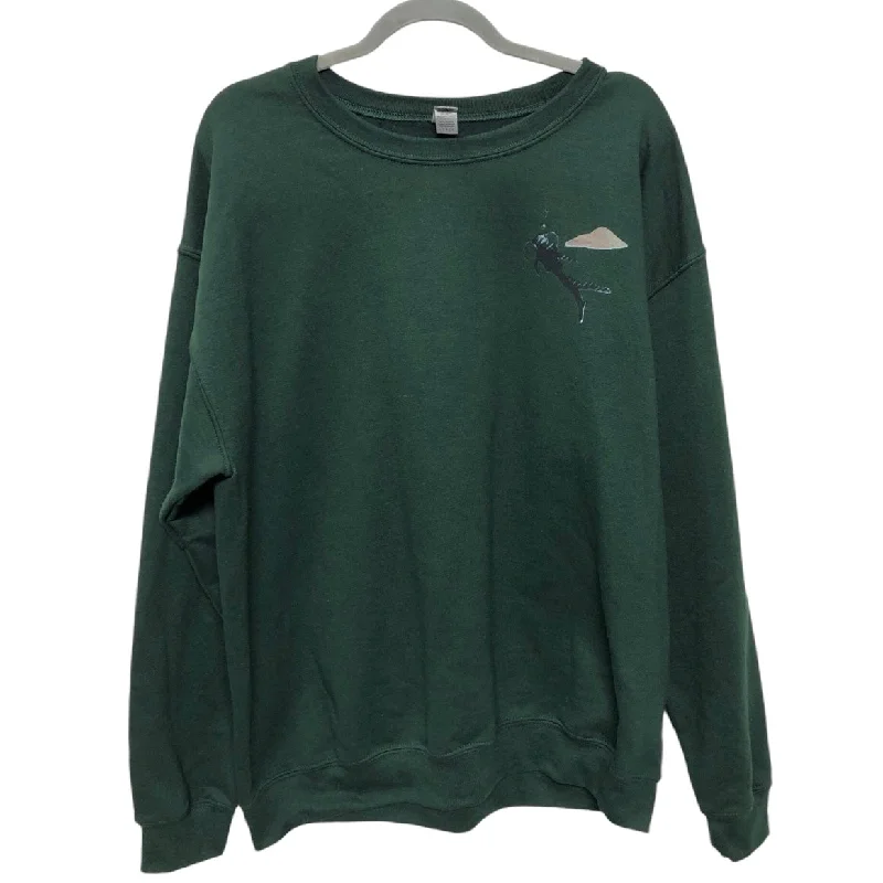 Sweatshirt Crewneck By Gildan In Green, Size: L Unique Men's Patch