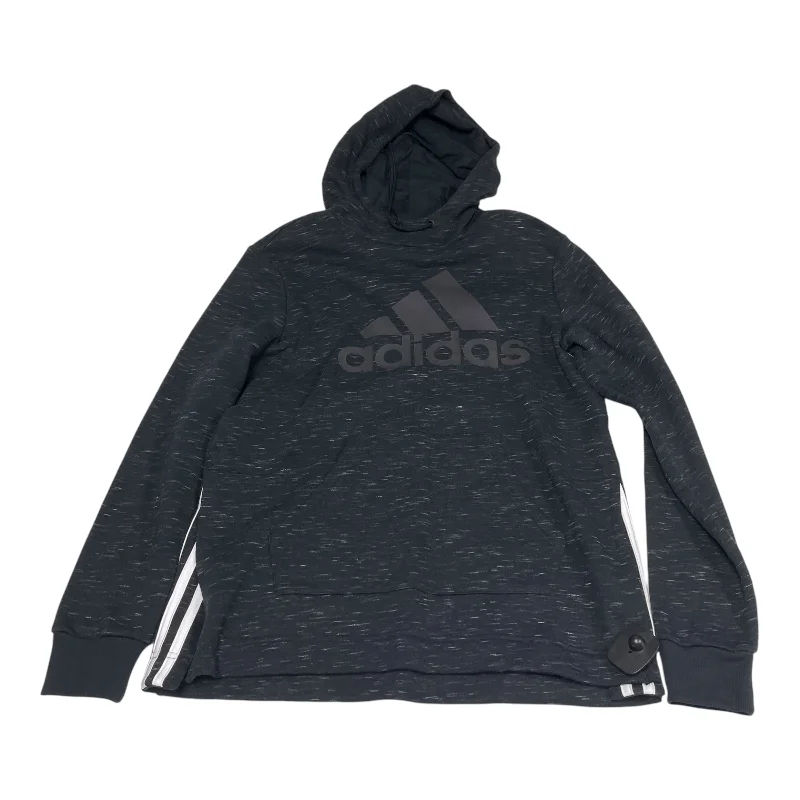 Athletic Sweatshirt Hoodie By Adidas In Black, Size: S Sporty Men's Athleisure 