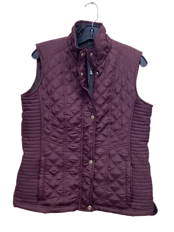 Vest Puffer & Quilted By Weatherproof In Maroon, Size: M Earthy Men's Hemp