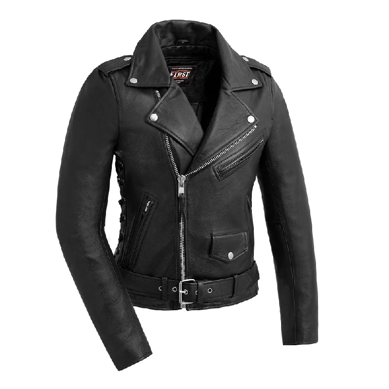 Ladies Popstar Jacket Black Polished Men's Silk