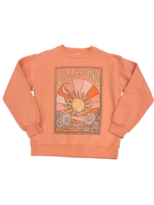 Sweatshirt Crewneck By Billabong In Orange, Size: S Sleek Men's Contemporary 