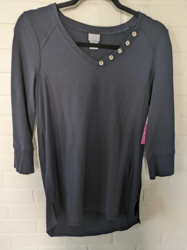 Blue Top 3/4 Sleeve Chicos, Size S Vacation