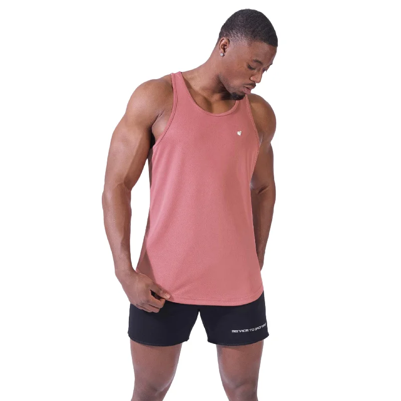 Jed North Microfiber Dri-fit tank salmon pink Cclassic Men's Tweed