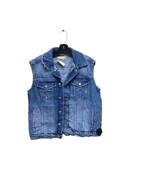 Vest Other By Pilcro In Blue Denim, Size: Xs Beach