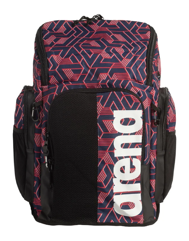 Spiky III Escape Allover Team 45L Backpack - Navy/Red - Limited Edition Cozy Men's Sherpa