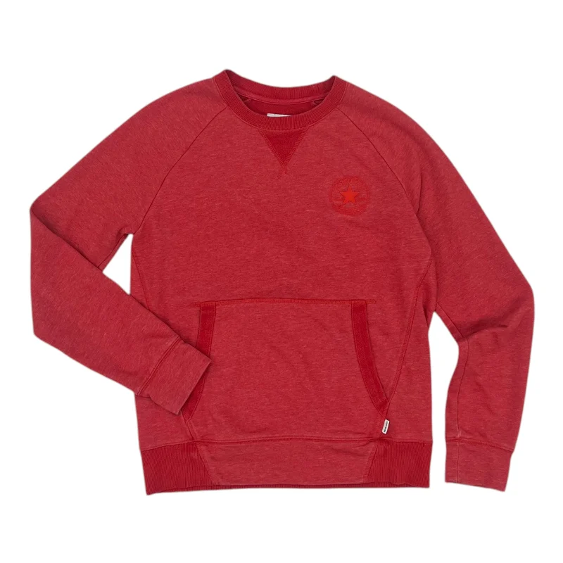 Sweatshirt Crewneck By Converse In Red, Size:Xs Laid