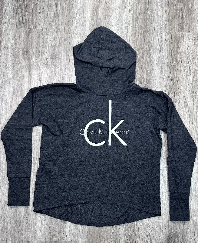 Sweatshirt Hoodie By Calvin Klein In Grey, Size: S Unique Men's Patch