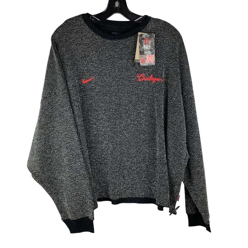 Athletic Sweatshirt Crewneck By Nike Apparel In Black, Size: Xl Preppy Men's College Athletic Sweatshirt Crewneck By Nike Apparel In Black, Size: Xl Preppy Men's College
