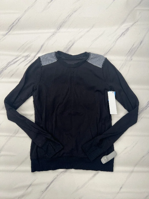 Athletic Sweatshirt Crewneck By Lululemon In Black, Size: 10 Modern Men's Geometric