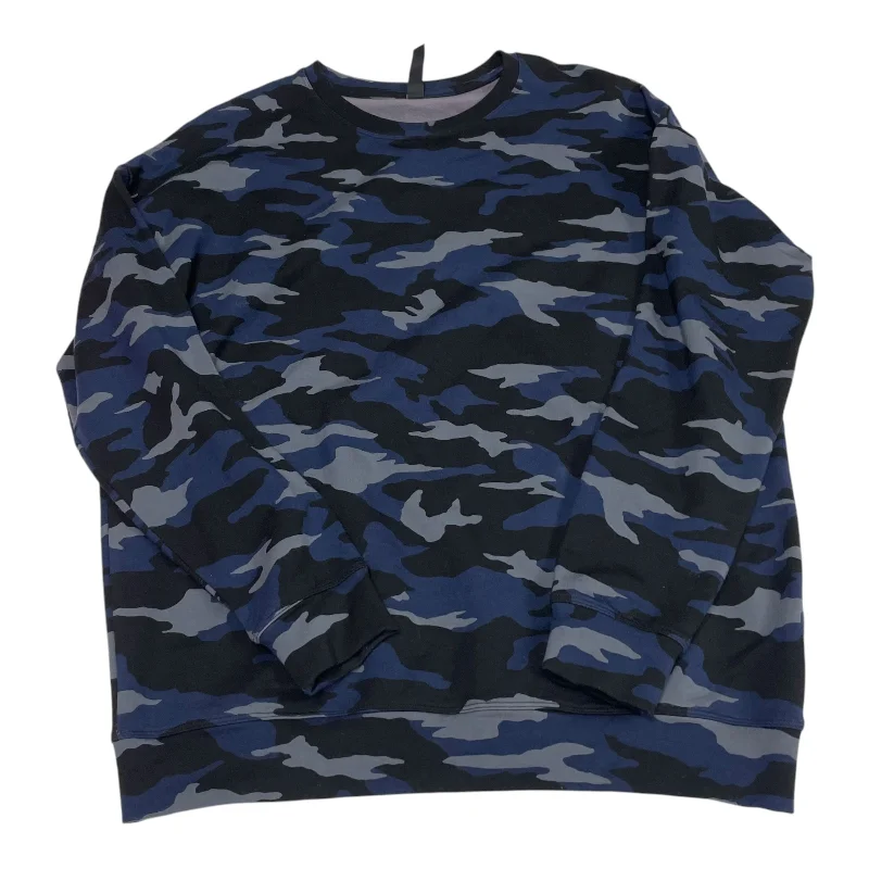 Athletic Sweatshirt Crewneck By Athleta In Black & Blue, Size: S Modern Men's Tech