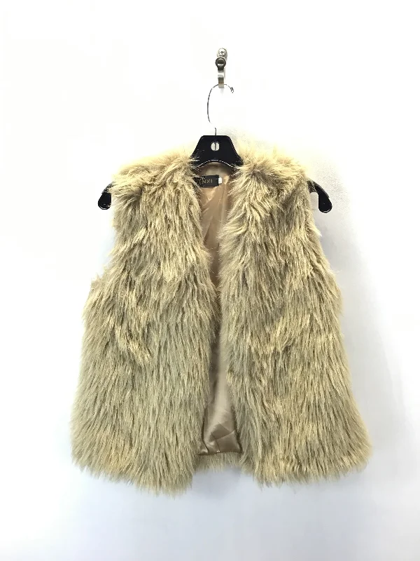 Vest Faux Fur & Sherpa By Clothes Mentor In Tan, Size: Xxl Artistic Men's Hand