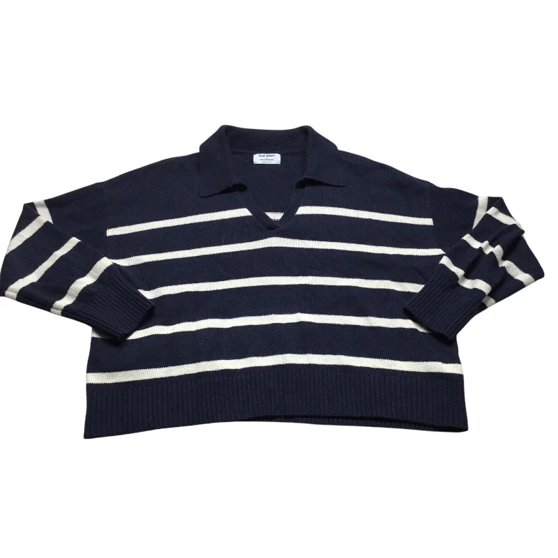 Sweatshirt Collar By Old Navy In Striped Pattern, Size: Xl Organic