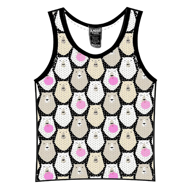 Knobs Bears tank mesh black Hip Men's Retro