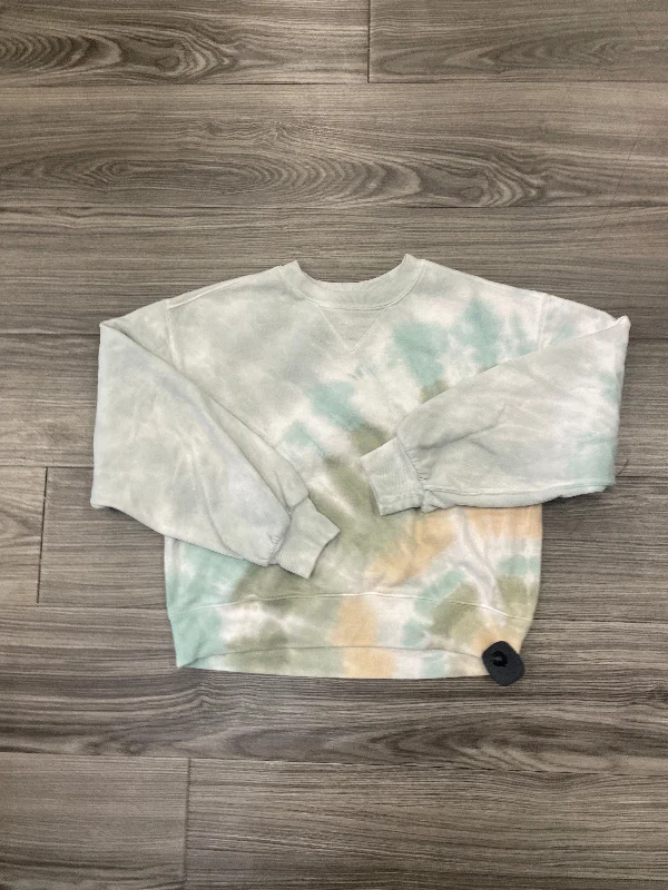 Sweatshirt Collar By Abercrombie And Fitch In Tie Dye Print, Size: Xs Youthful Men's Anime