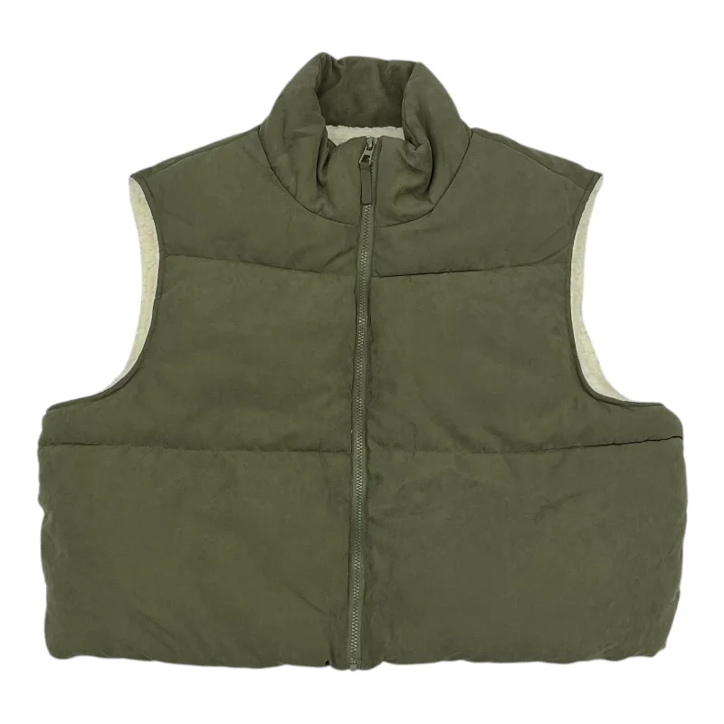 Vest Puffer & Quilted By Fashion Nova In Green, Size:3X Refined Men's European