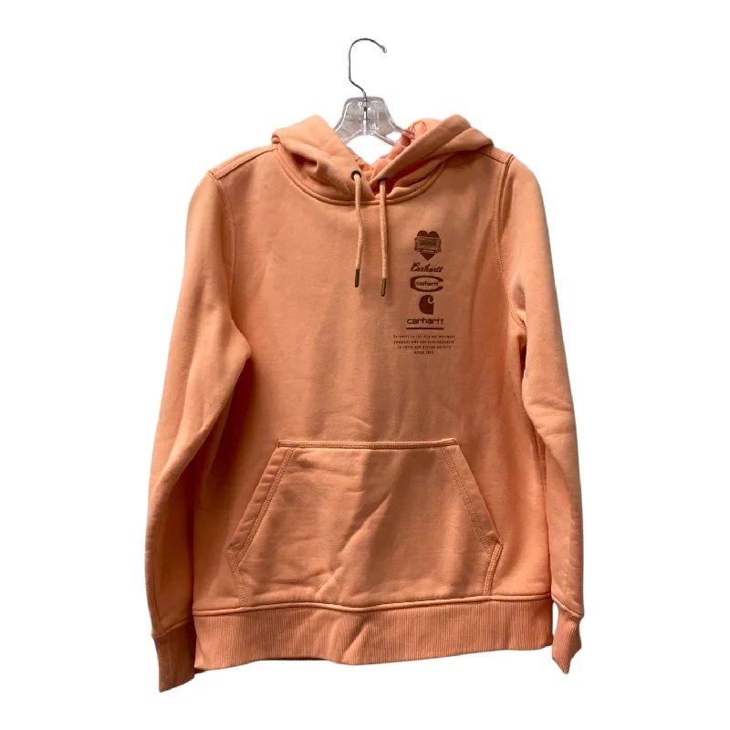 Athletic Sweatshirt Hoodie By Carhartt In Coral, Size:M Hip Men's Urban