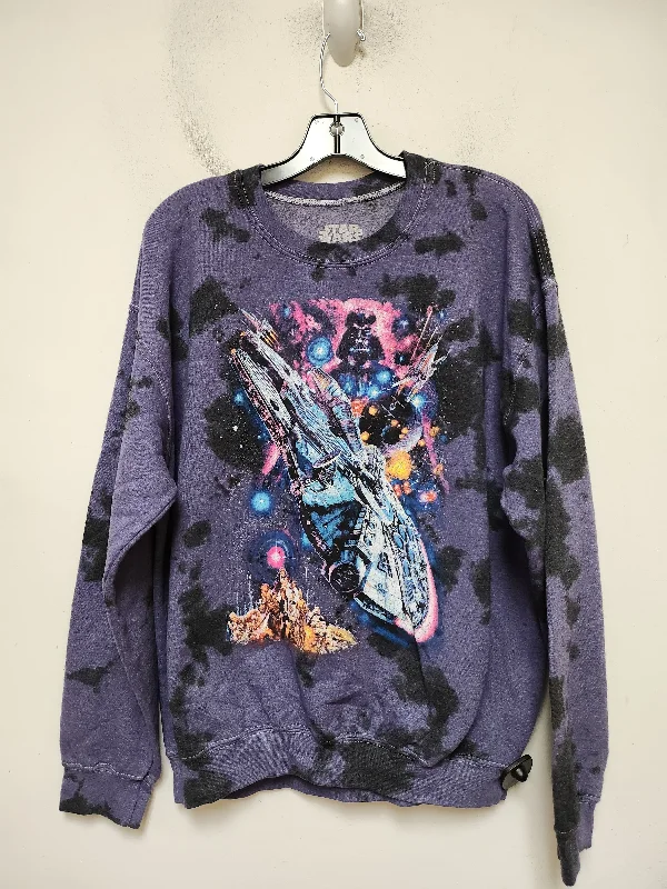 Sweatshirt Crewneck By Clothes Mentor In Purple, Size: M Stylish Men's Tropical 