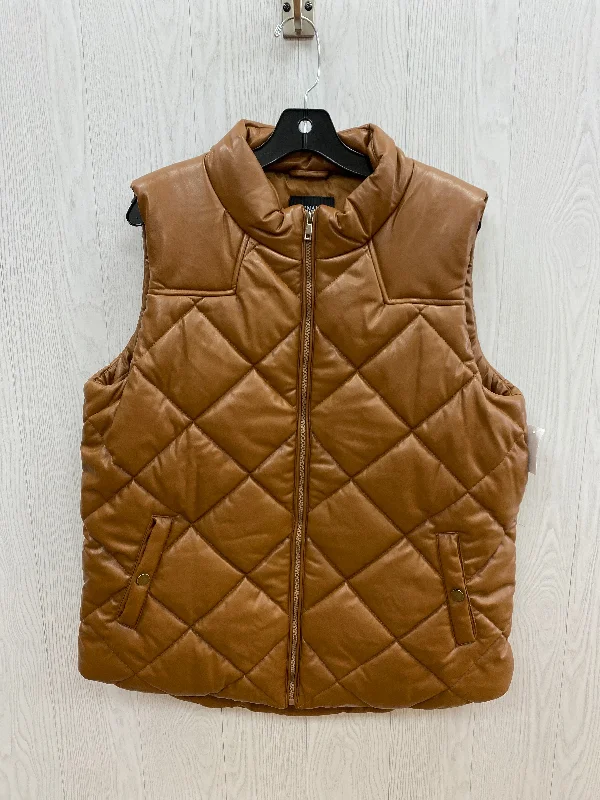 Vest Puffer & Quilted By Zenana Outfitters In Tan, Size: 1x Sophisticated Men's French