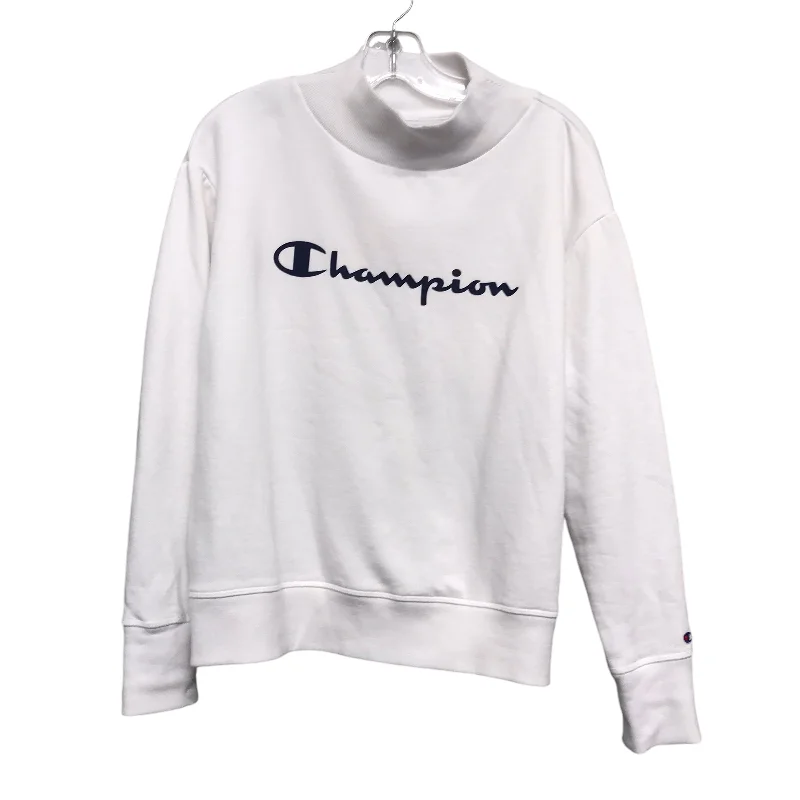 Sweatshirt Collar By Champion In White, Size:M Refined Men's Velvet