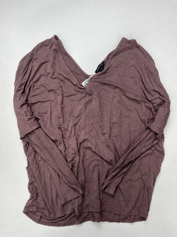 Plum Top Long Sleeve Universal Standard, Size S Monochromatic Office Style