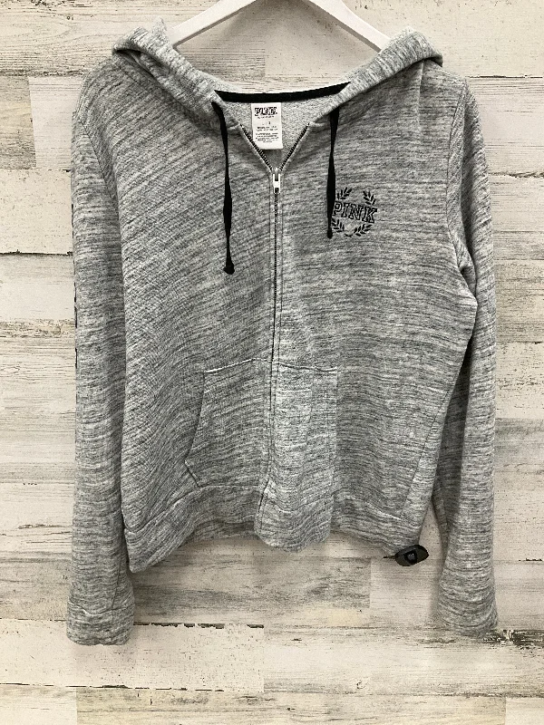 Sweatshirt Hoodie By Pink In Grey, Size: L Unique Men's Patch