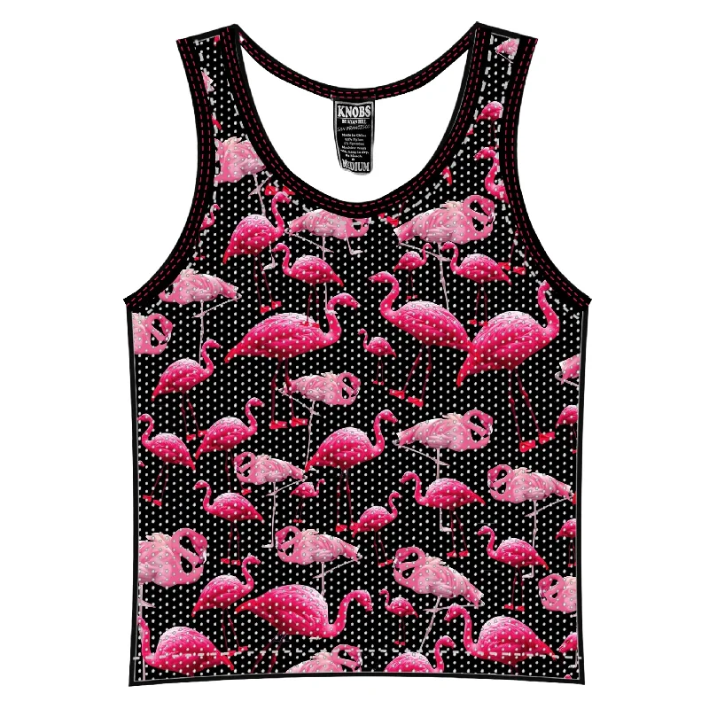 Knobs Flamingos tank mesh black Rugged Men's Outdoor 