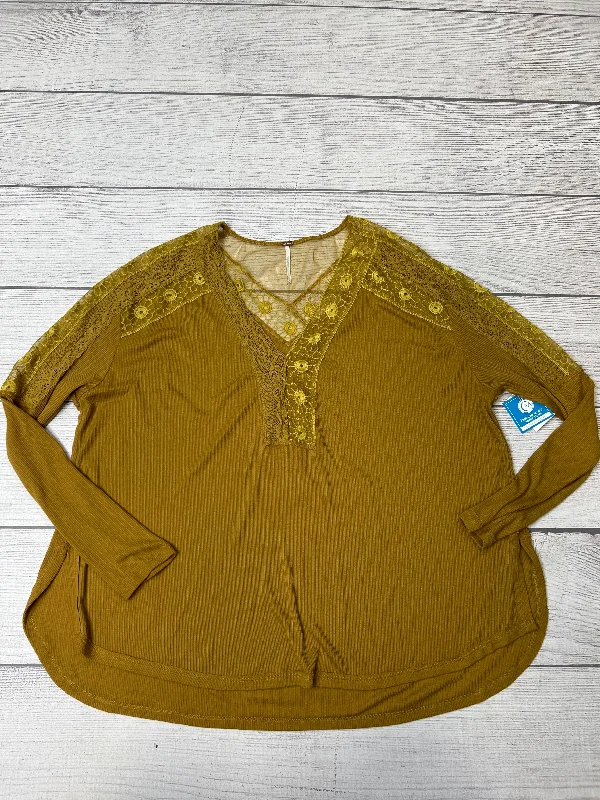 Olive Top Long Sleeve Free People, Size M Modern Men's Geometric