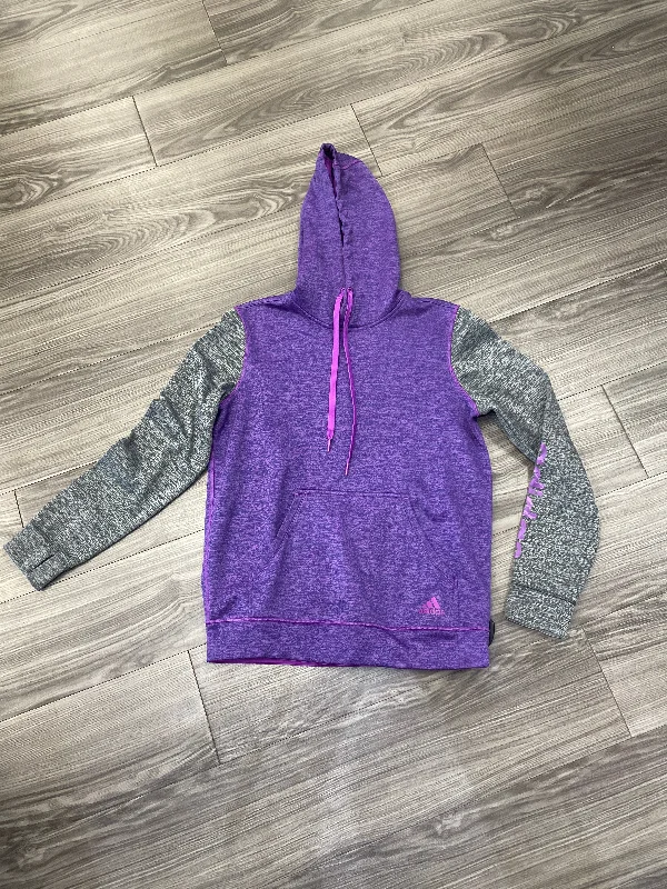 Sweatshirt Hoodie By Adidas In Purple, Size: M Adventure