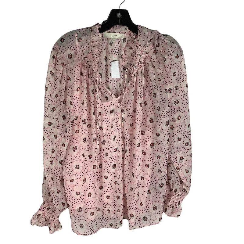 Pink Top Long Sleeve Loft, Size Xl Traditional Men's Wool