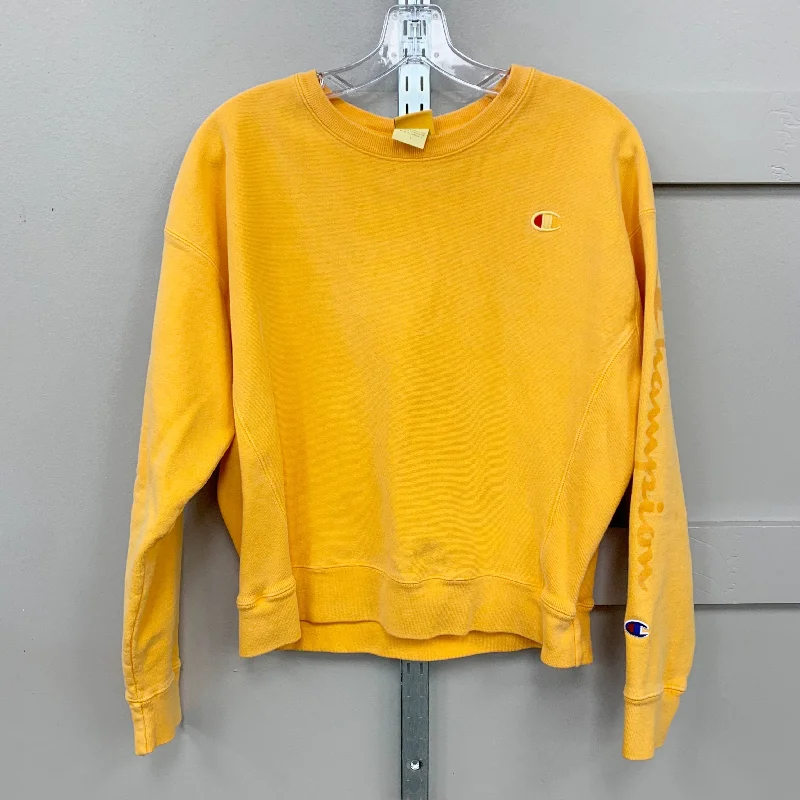 Sweatshirt Crewneck By Champion In Yellow, Size: L Sharp Men's Italian