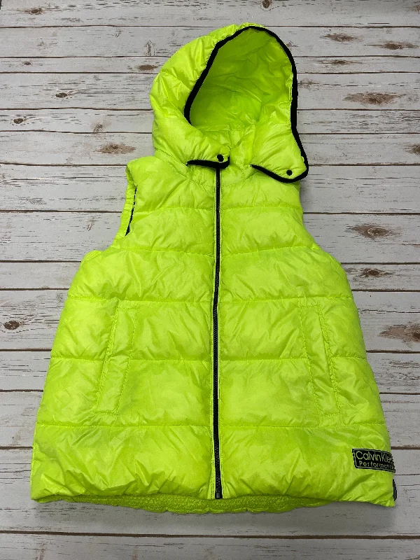 Vest Puffer & Quilted By Calvin Klein Performance In Yellow, Size: S Dynamic Men's Glow