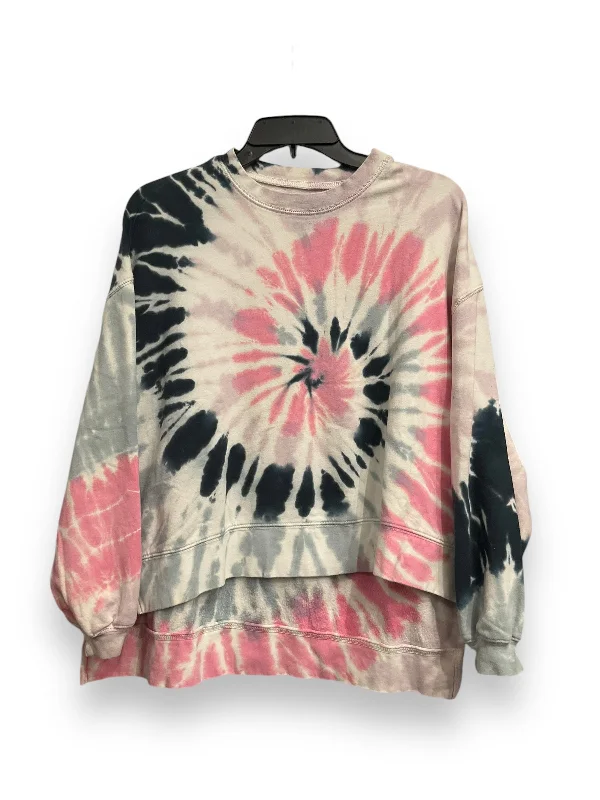 Sweatshirt Crewneck By Electric & Rose In Tie Dye Print, Size: Xs Cool Men's Distressed