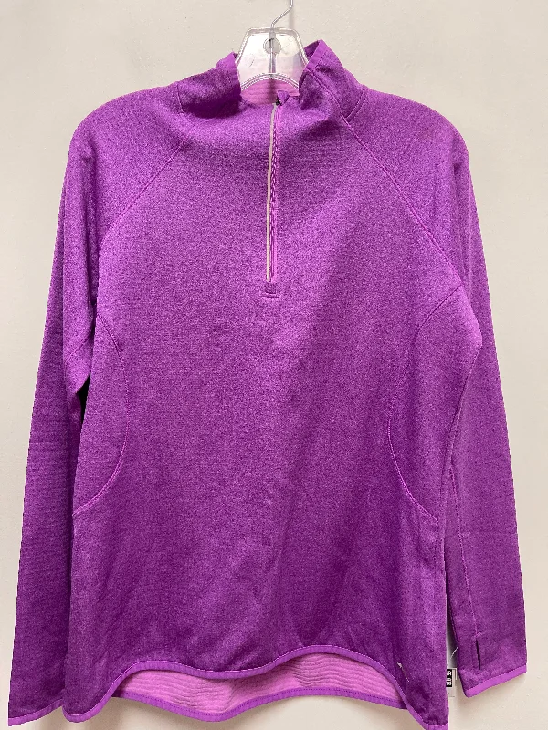 Athletic Sweatshirt Collar By Avia In Purple, Size: L Hip Men's Retro
