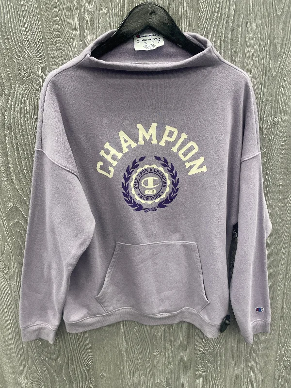 Athletic Sweatshirt Collar By Champion In Purple, Size: L Sharp Men's Italian