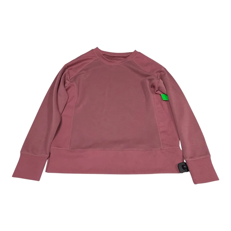 Athletic Sweatshirt Crewneck By Gaiam In Pink, Size: S Preppy Men's College