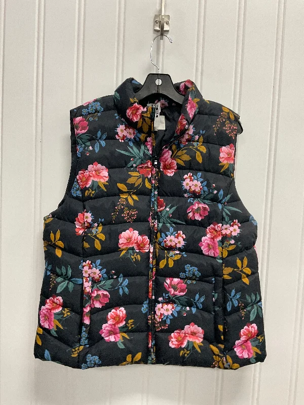 Vest Puffer & Quilted By Loft In Floral Print, Size: Xl Relaxed Men's Beach