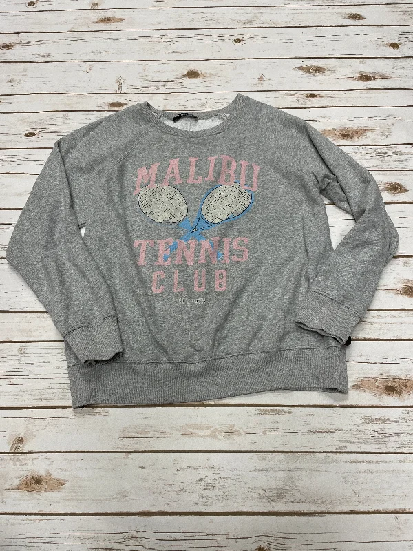 Sweatshirt Crewneck By Blue B In Grey, Size: M British Gentleman Style